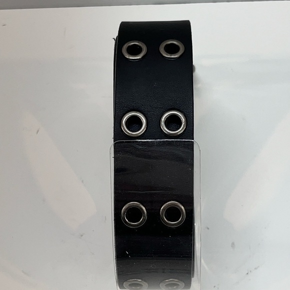 Reversable Belt Brown Black Silver Buckle Unisex Grommet Detail XL Mexico - Picture 5 of 13